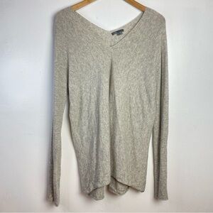 Vince Cashmere Light Gray Knit Sweater Large